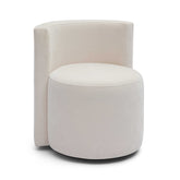 Alyssa Cream Upcycled Velvet Rolling Desk Chair Model: TOV-H69260